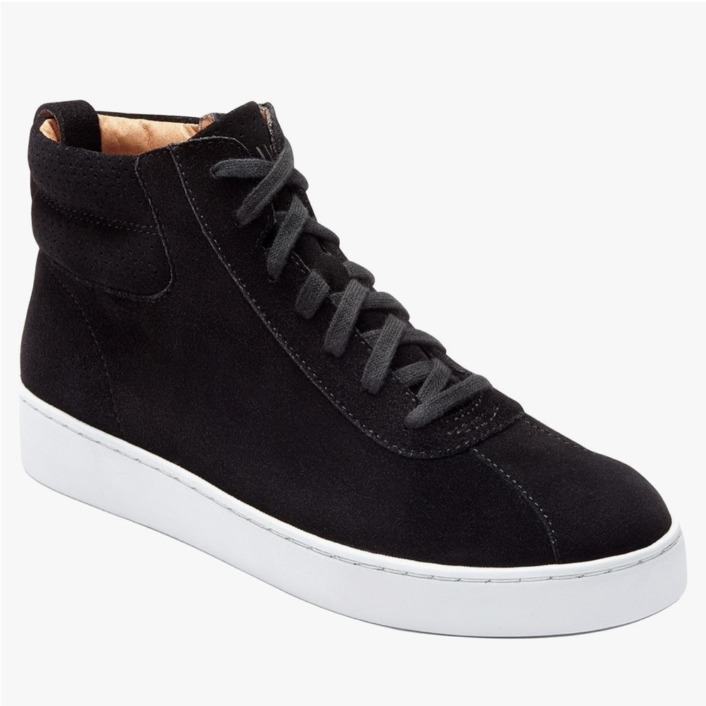 NWOT Vionic Jenning Black Suede High Top Sneakers - Size 7